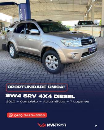 TOYOTA HILUX SW4 3.0 SRV 4X4 16V TURBO INTERCOOLER DIESEL 4P AUTOMÁTICO TOYOTA HILUX SW4 3.0 SRV 4X4 16V TURBO INTERCOOLER DIESEL 4P AUTOMÁTICO